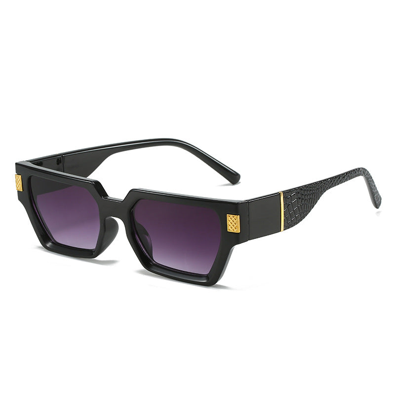 Damen modische Sonnenbrille mit einzigartigem geometrischen Rahmen und luxuriösen Details Karnz