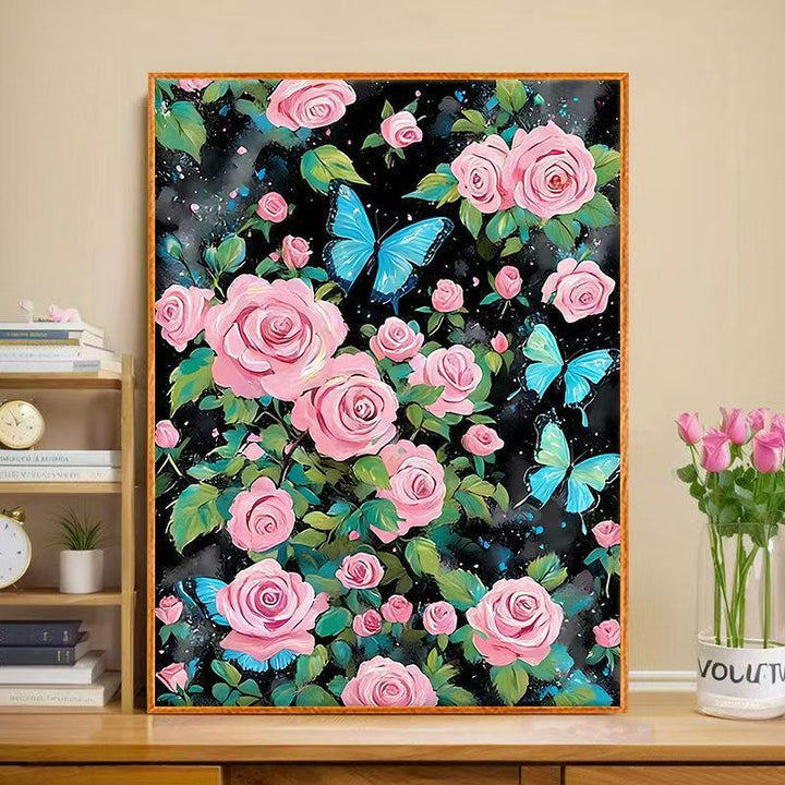 Floral Schmetterling Leinwanddruck Karnz