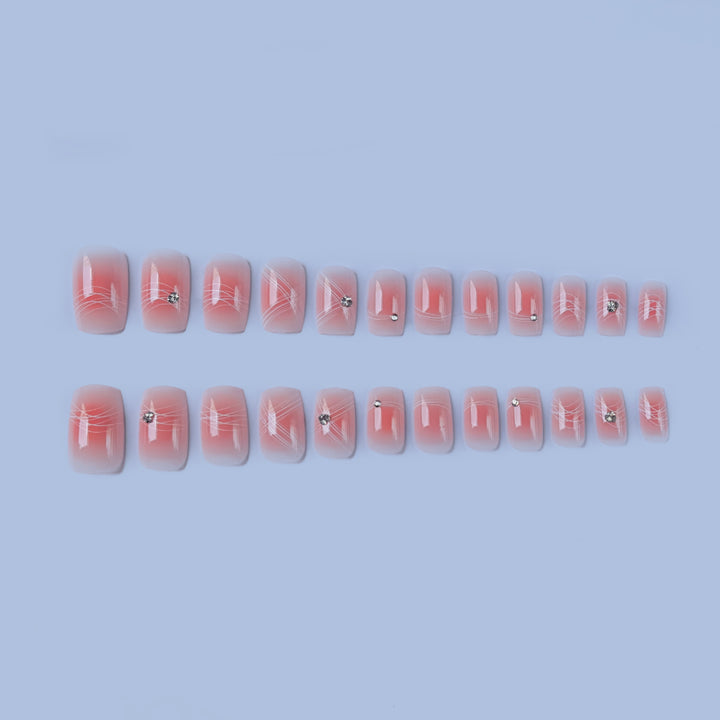 Elegantes Strass-Nagelkunst-Set