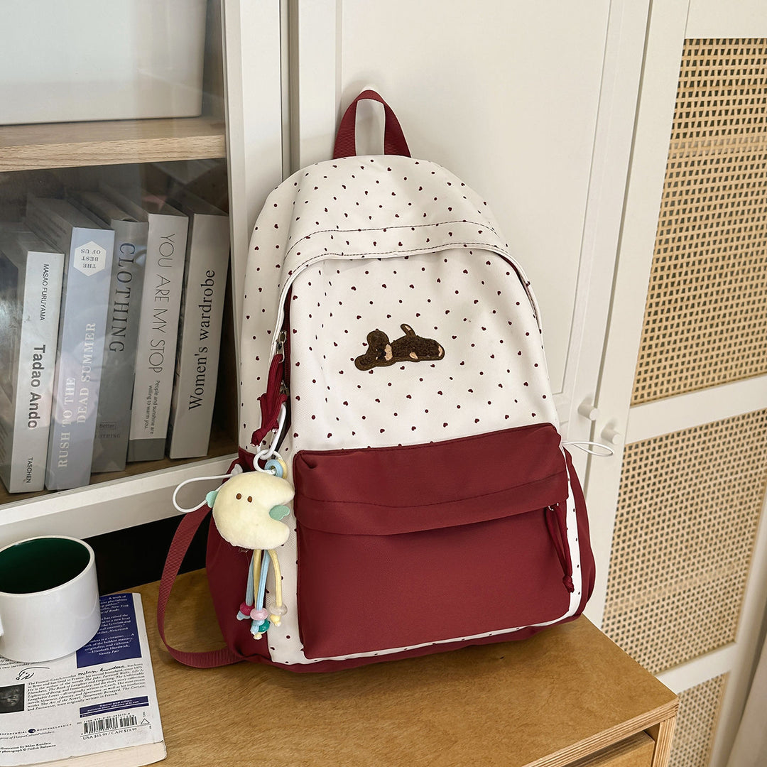 Verspielter gepunkteter animierter Rucksack Karnz