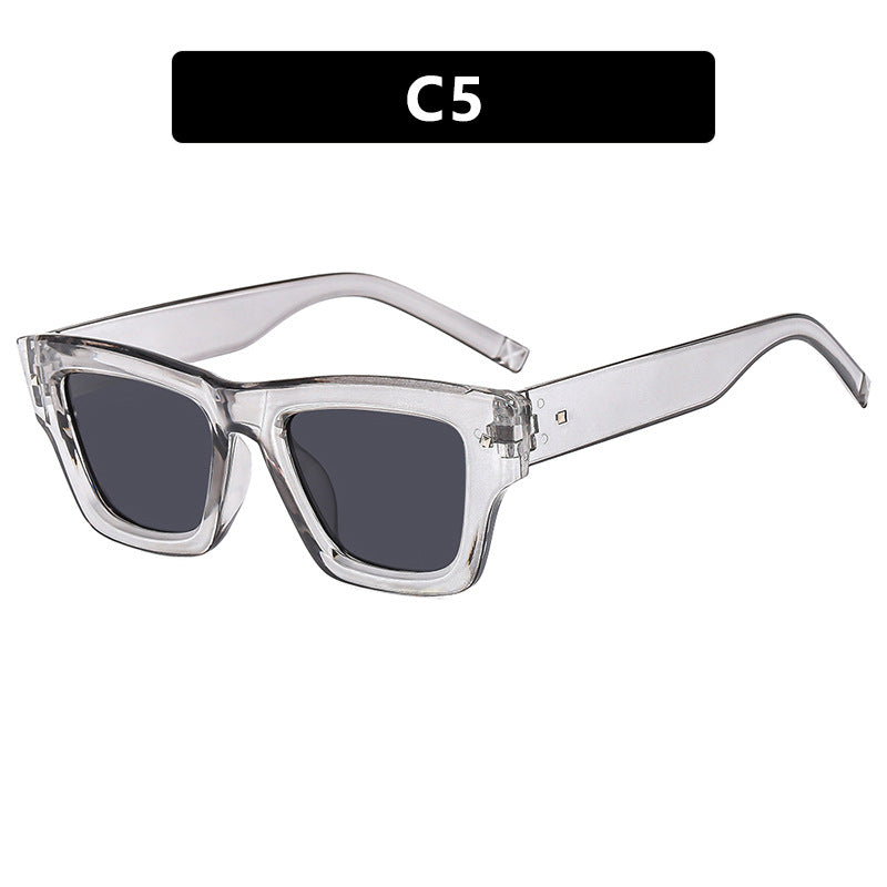 Damen trendige Sonnenbrille mit quadratischem Rahmen und UV-Schutz Karnz