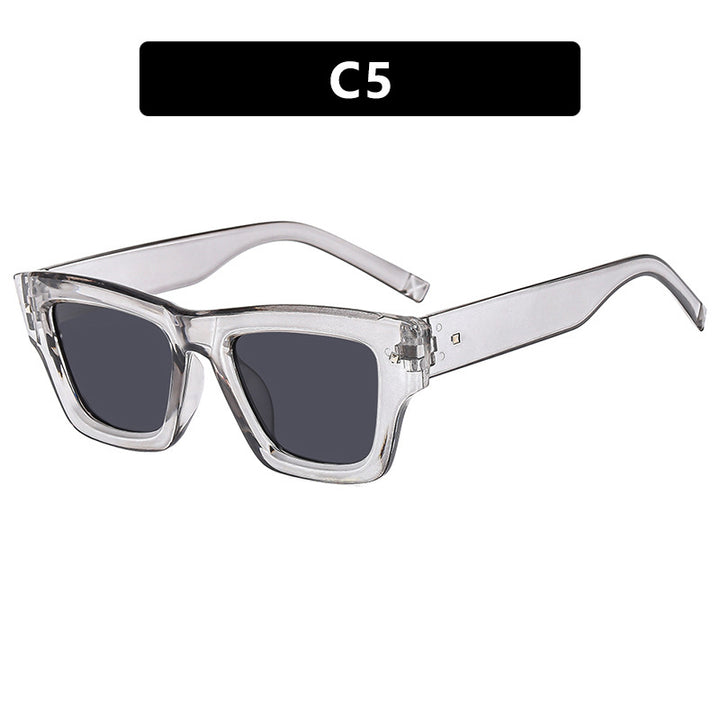 Damen trendige Sonnenbrille mit quadratischem Rahmen und UV-Schutz Karnz