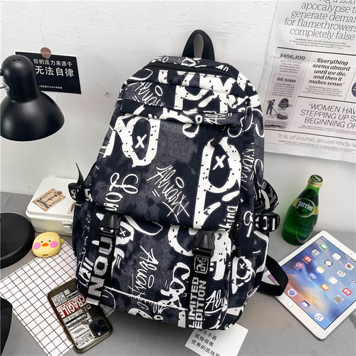 Urban Graffiti Print Rucksack
