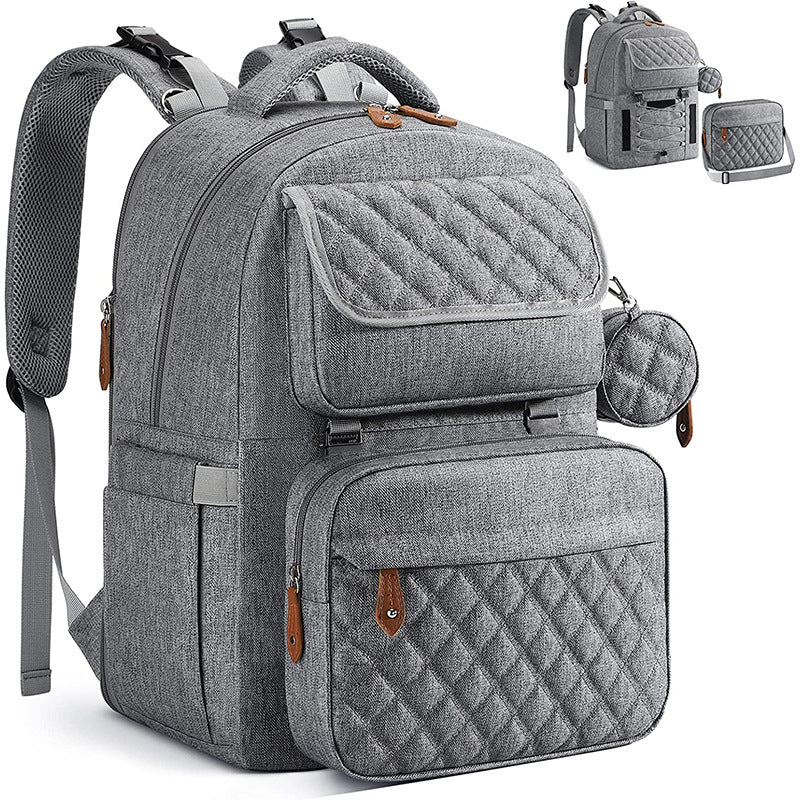 Multifunktionaler gep quilteter Rucksack mit abnehmbarem Organizer Karnz