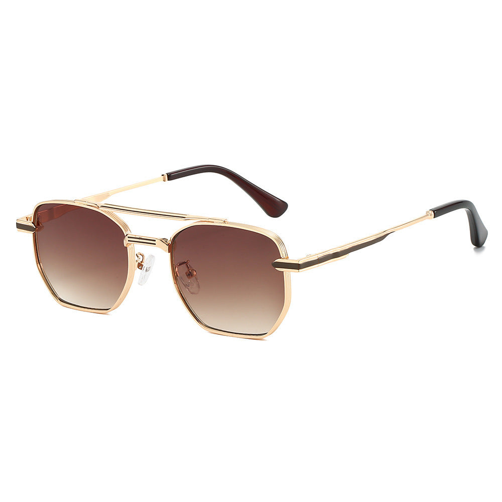 Damen stylische Sonnenbrille mit luxuriösem geometrischem Rahmen und UV-Schutz Karnz