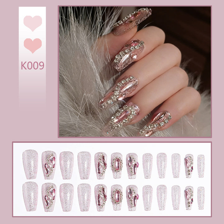 Glamouröser Nagelkunst-Set mit Kristallverzierung Karnz