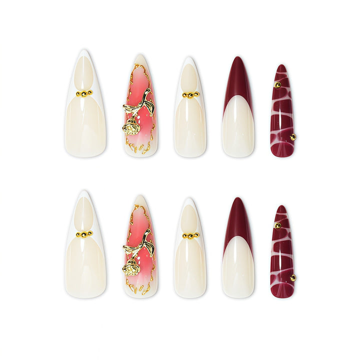 Elegante Künstlerische Nagelverstärkungen Karnz