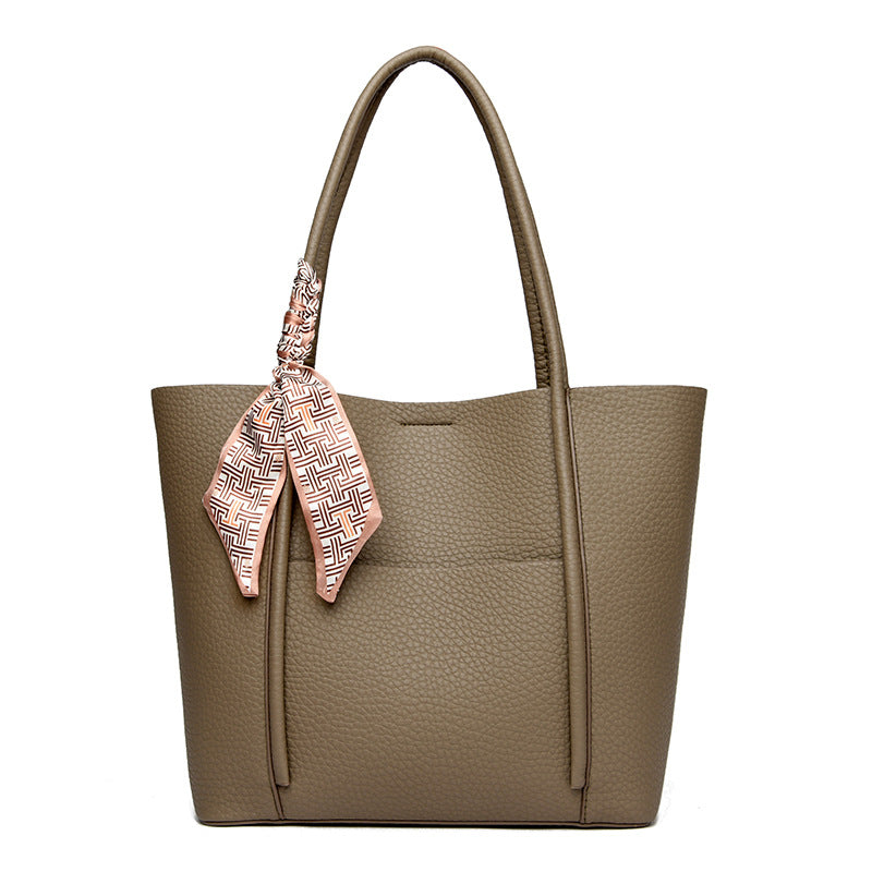 Texturierte Leder-Shopper-Tasche Karnz