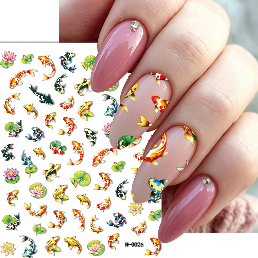 Ozean-Themen Nagelkunst Aufkleber
