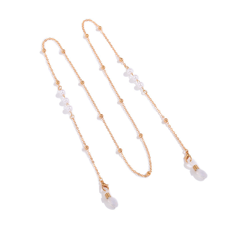 Elegante Perlen Brillenhalter Kette Karnz