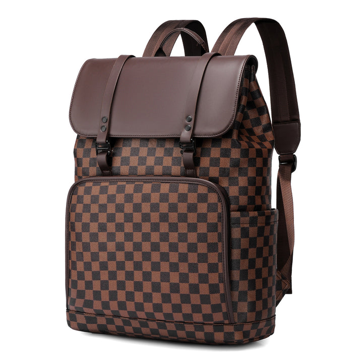 Stylischer Schachbrettmuster-Rucksack Karnz