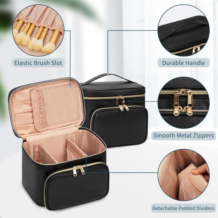 Kosmetik-Organizer Tasche mit Mehrfachen Fächern und Isolierendem Innenraum Karnz