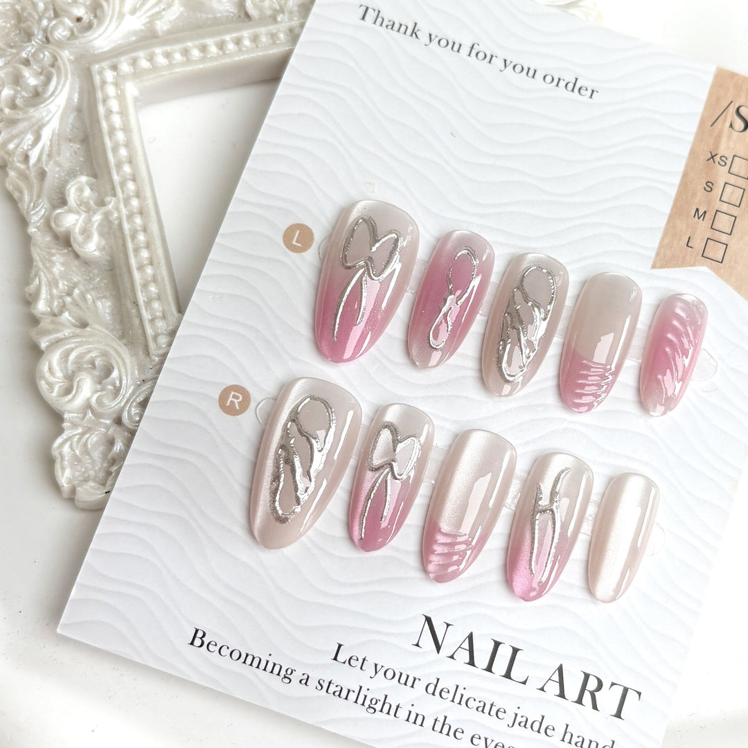 Press-On Nagelkunst Set mit eleganten Stilen