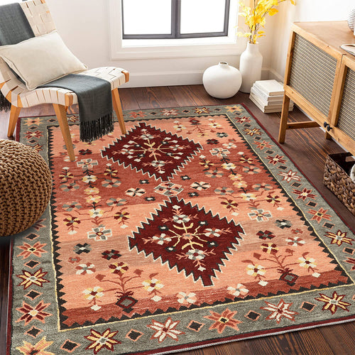 Vintage-inspirierter floraler Teppich