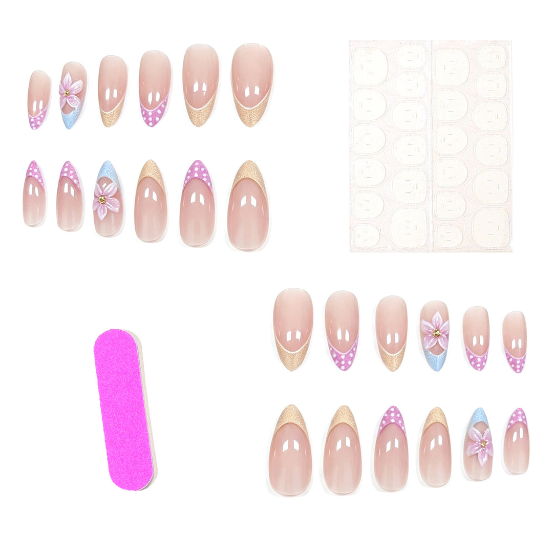 Künstlerische florale Acryl-Nagelerweiterungen Karnz 1789915721