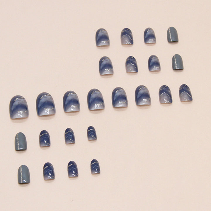 Premium Marmor Design Press-On Nagelspitzen Karnz