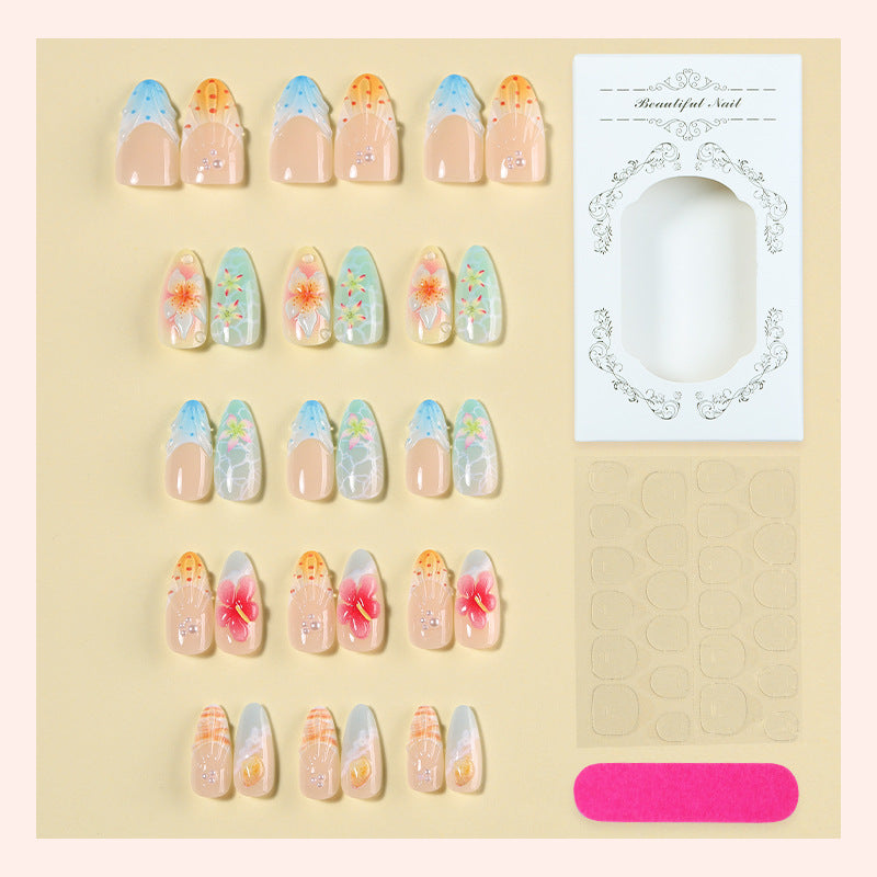 Künstlerisches Floral Nagelkunst Set Karnz
