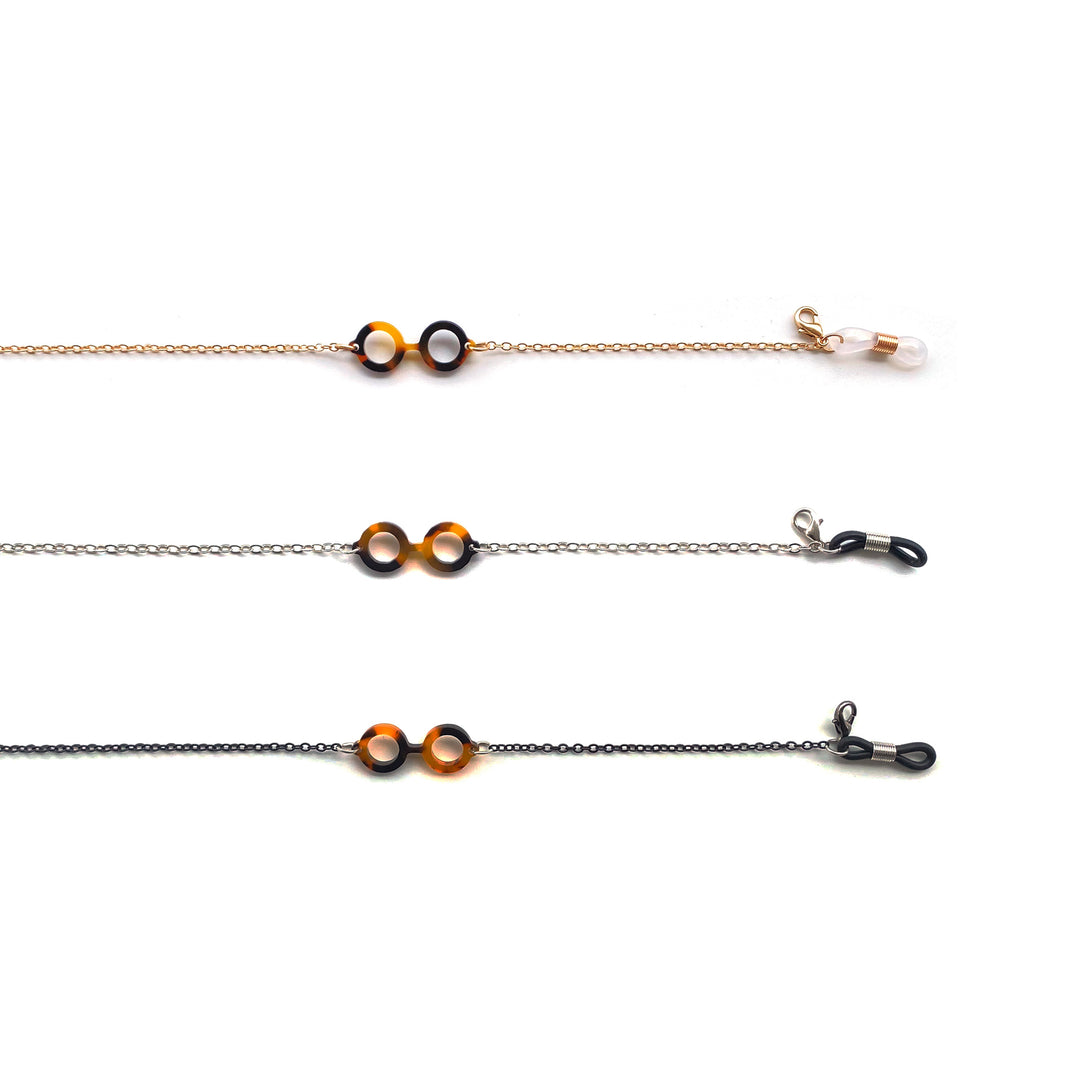 Elegante Brillen Kette mit dekorativen Gliedern Karnz
