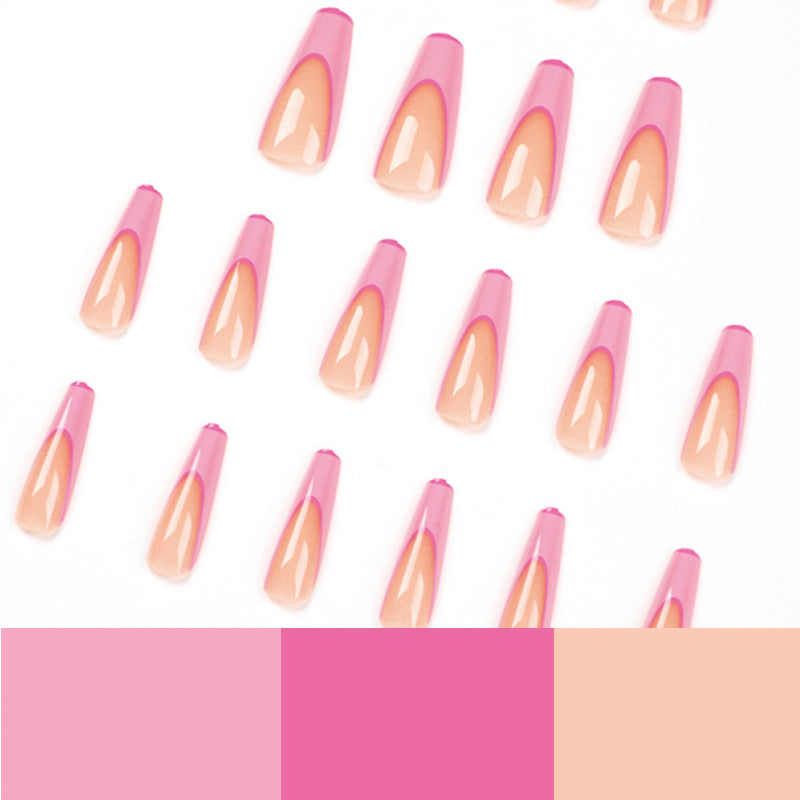 Künstliche Nagelverlängerungen mit modernem Ombre-Design Karnz