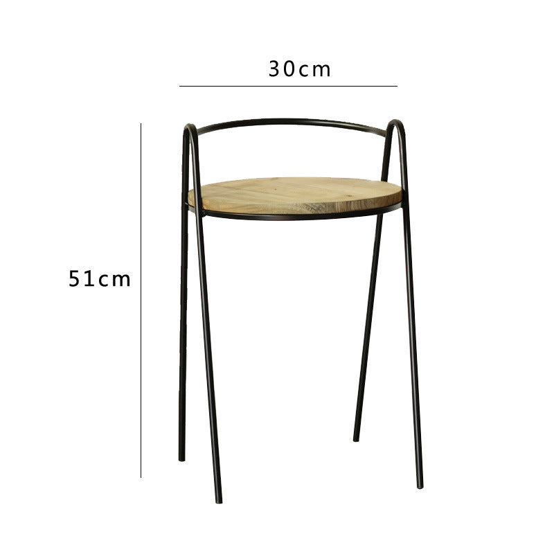 Moderner Hocker mit Holzsitz Karnz