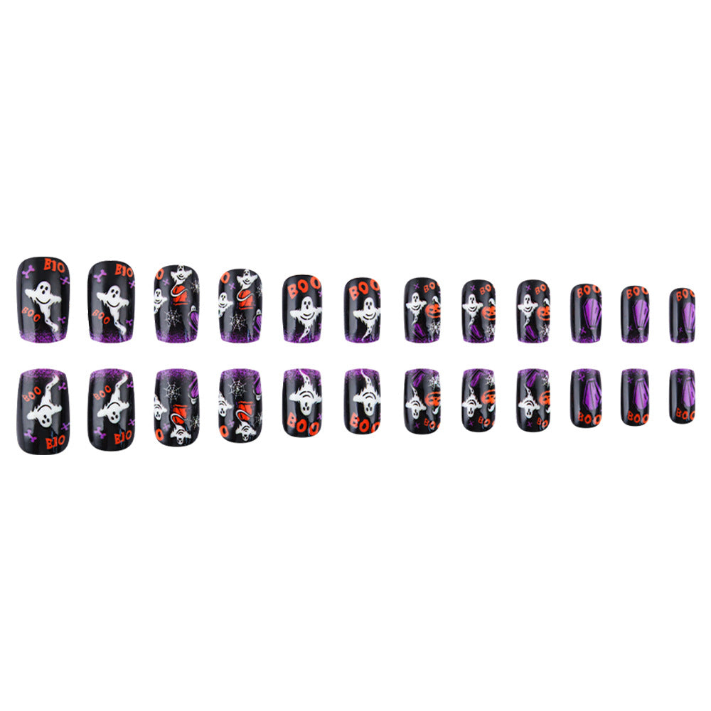 Spaßiges Halloween-Themen Press-On Nagelkunst Set Karnz