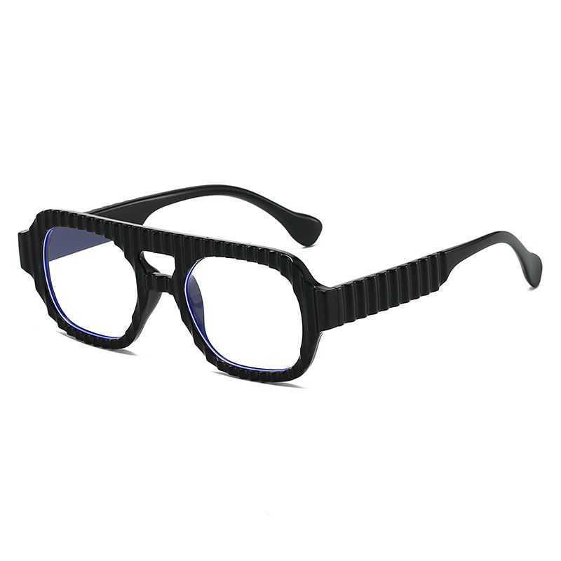 Damen modische Sonnenbrille im futuristischen Design mit strukturiertem Rahmen Karnz