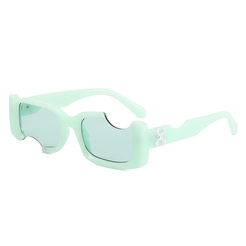 Damen exklusive modische Sonnenbrille mit futuristischem Design Karnz