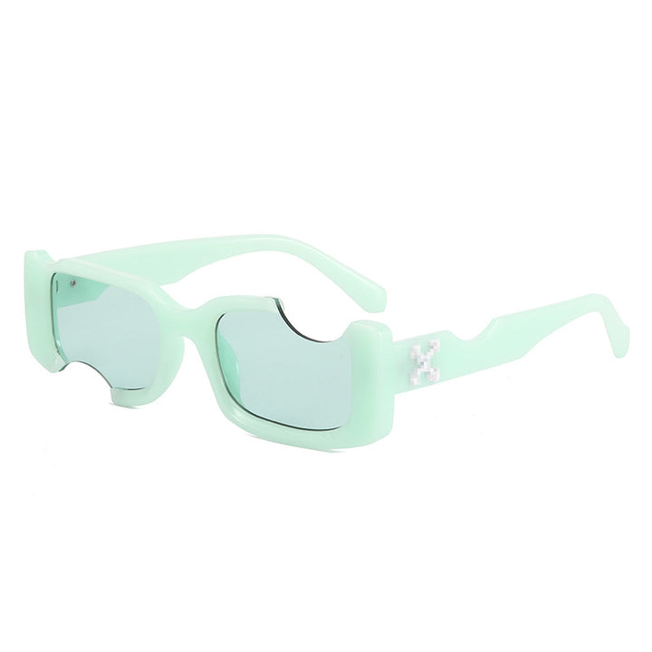 Damen exklusive modische Sonnenbrille mit futuristischem Design Karnz