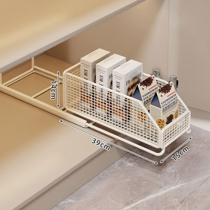 Ausziehbarer Mesh-Pantry-Schublade mit sanften Schließschienen und belüfteten Seiten