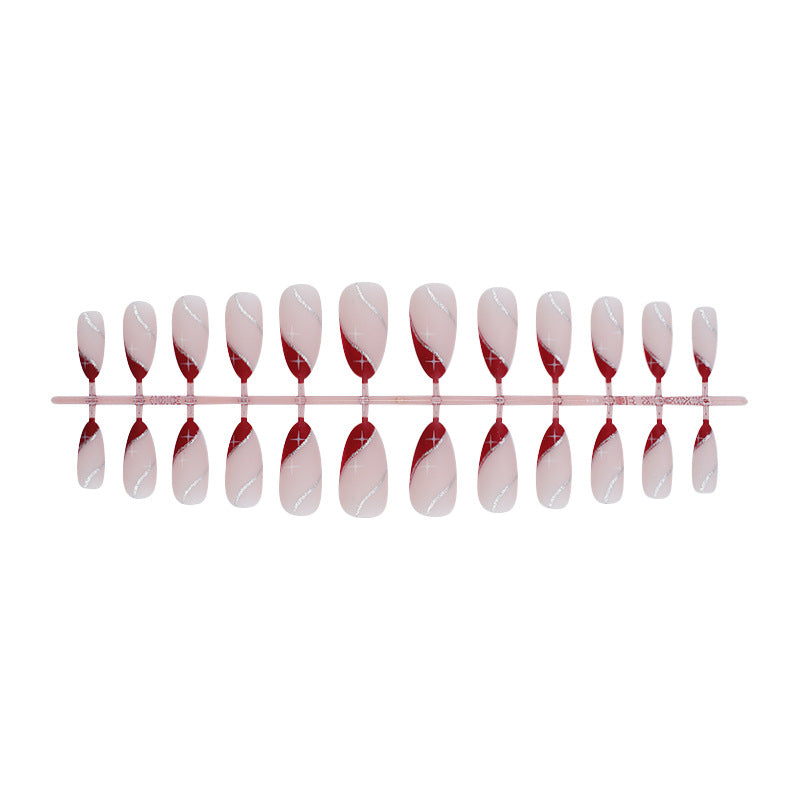 Künstlerisches Gradient Press-On Nagelset Karnz