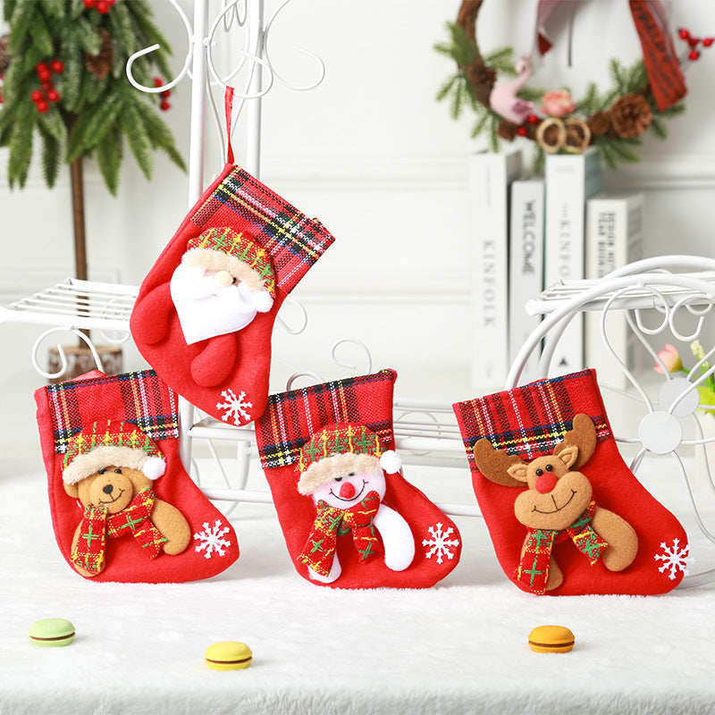Niedlicher Weihnachtsstrumpf mit Rentier-Motiv Karnz