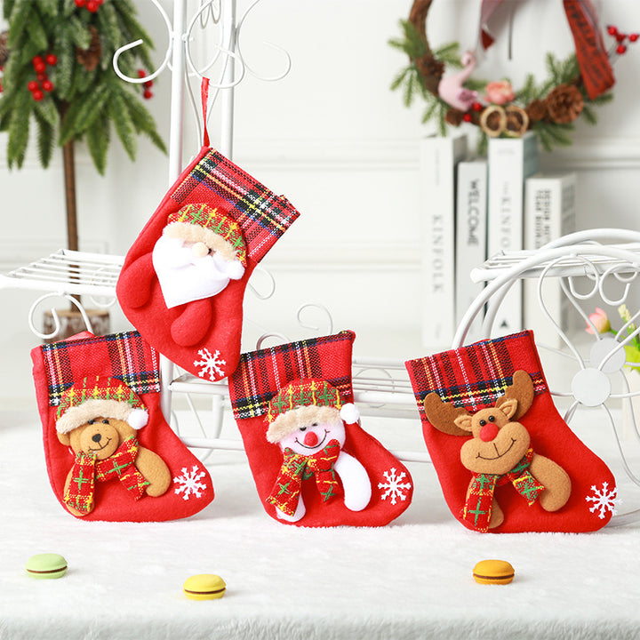 Niedlicher Weihnachtsstrumpf mit Rentier-Motiv Karnz