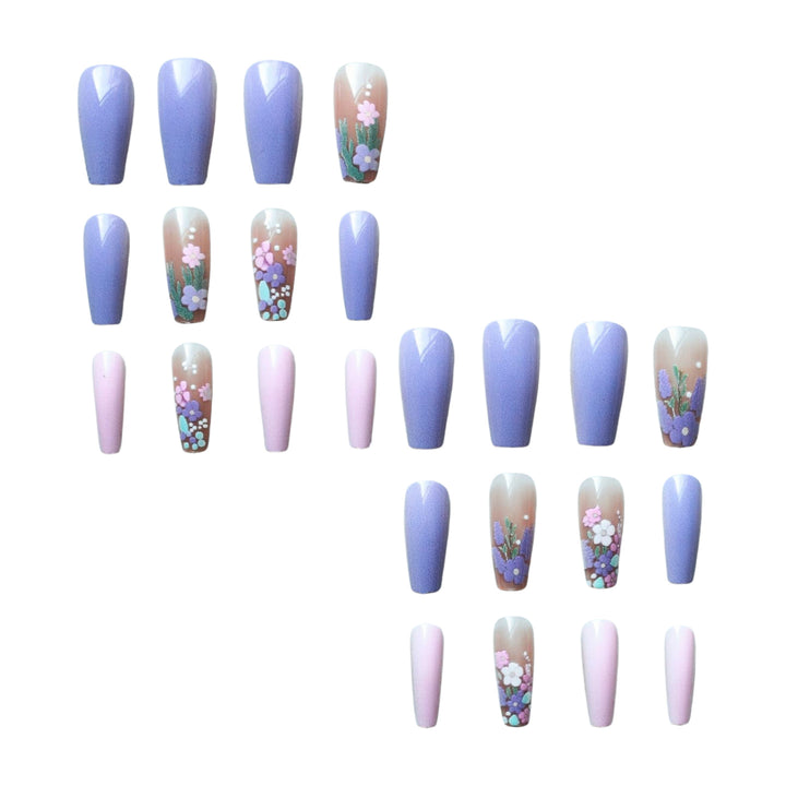 Künstlerisches Florales Nageldesign-Set