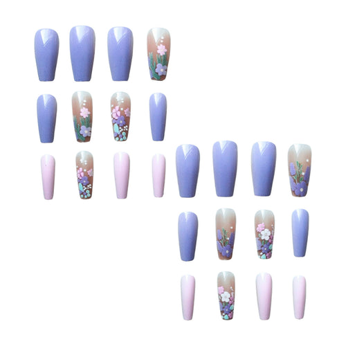 Künstlerisches Florales Nageldesign-Set