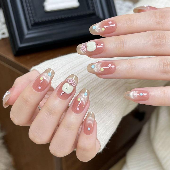Verspielte Charakter Gestaltete Presse-Auf Nagelkunst Karnz