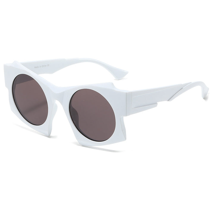 Zeitgenössische Runde Rahmen Sonnenbrille Karnz