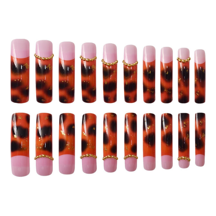 Elegante Schildkrötenmuster Acryl-Nagelverlängerungen Karnz