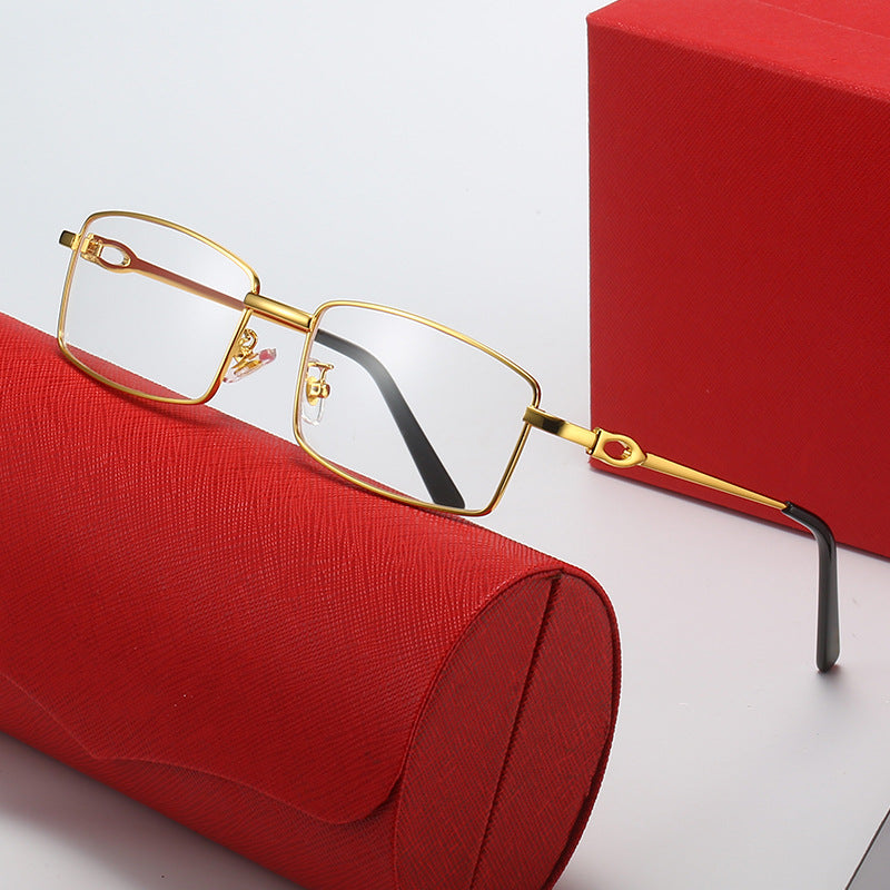 Damen elegante Halbrahmenbrille mit feinem Metallgestell Karnz