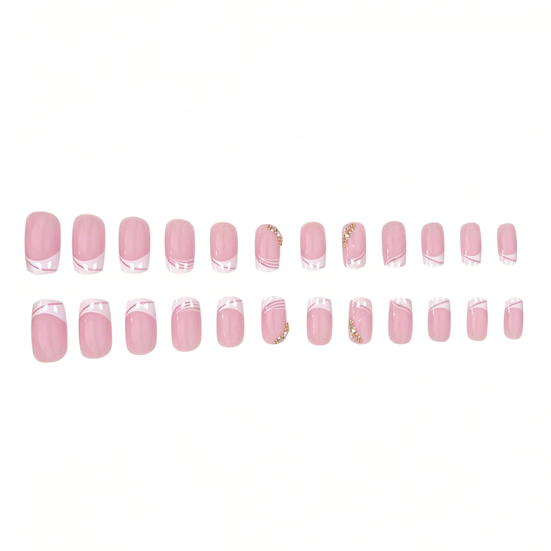 Elegante französische Spitzen-Gel-Nagelerweiterungen Karnz