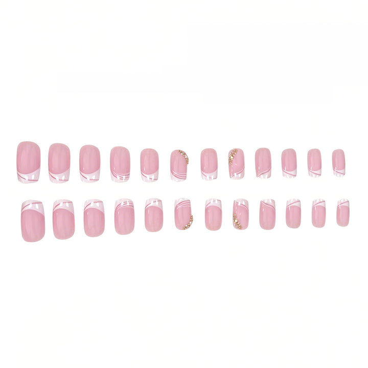 Elegante französische Spitzen-Gel-Nagelerweiterungen Karnz