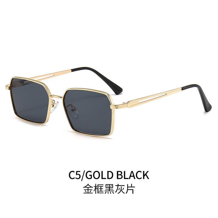 Damen quadratische Sonnenbrille mit minimalistischen Metallakzenten Karnz