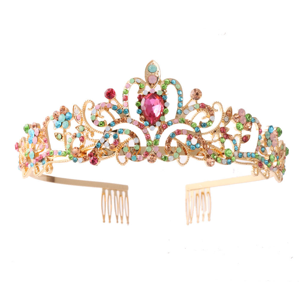 Damen Funkelnde Kristall-Tiara mit filigranem Design Karnz