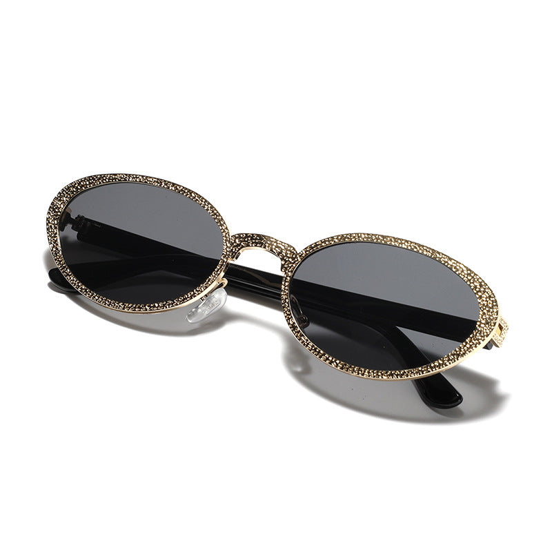 Damen Glamouröse Sonnenbrille mit funkelnder Rahmenverzierung Karnz