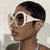 Damen oversized Sonnenbrille mit futuristischem Design Karnz