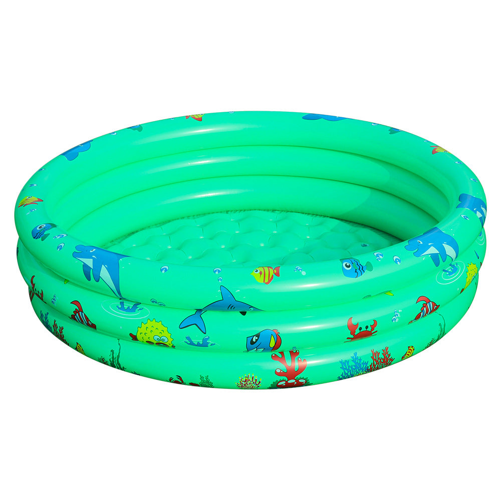 Damen Aufblasbares Kinder-Schwimmbecken mit lustigen Meeresmotiven Karnz