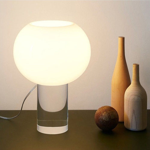 Schlanke moderne Glas Tischlampe