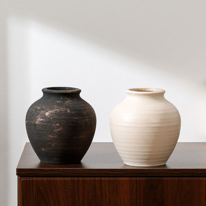 Handgefertigte Terrakotta Vase Karnz