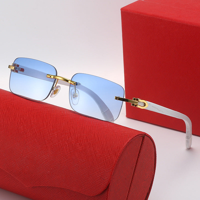 Damen rechteckige Designer-Sonnenbrille Karnz
