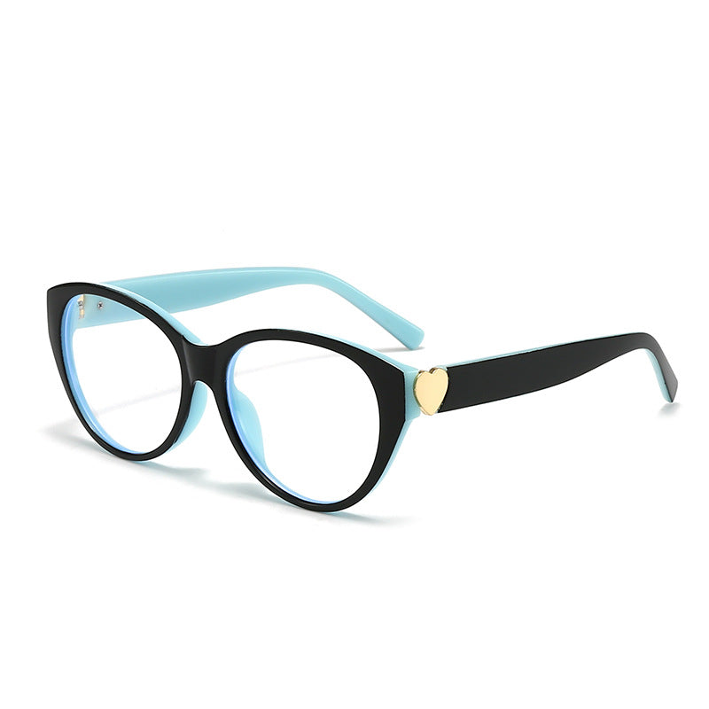 Damen Cat-Eye Sonnenbrille mit Herzmotiv Karnz