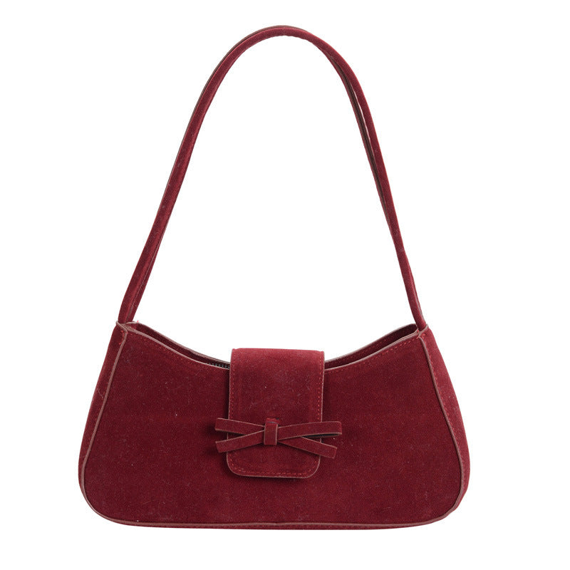 Elegante Samt-Handtasche mit Schleifendetail Karnz